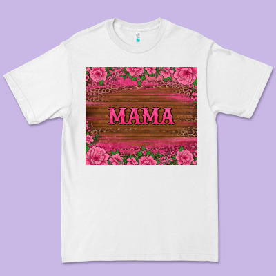Floral Leopard Mama Tumbler Premium Tee Designed By Barkaloodesign
