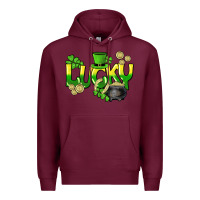 Burgundy Lucky St. Patrick's Day Premium Hoodie - HowdyJamesFarm