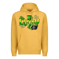 Mustard Lucky St. Patrick's Day Premium Hoodie - HowdyJamesFarm