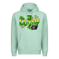 Seafoam Lucky St. Patrick's Day Premium Hoodie - HowdyJamesFarm
