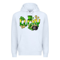 White Lucky St. Patrick's Day Premium Hoodie - HowdyJamesFarm