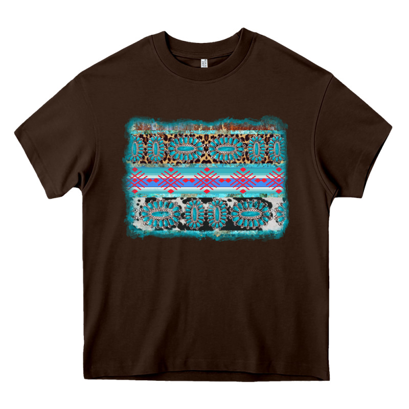 Turquoise Gemstone Background Heavy Core Tee by AdoDesignShop | Teevron