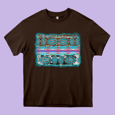 Turquoise Gemstone Background Heavy Core Tee Designed By Adodesignshop