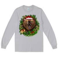 Moon Dust christmas bear  wreath Long Sleeve Tee - BarkalooDesign