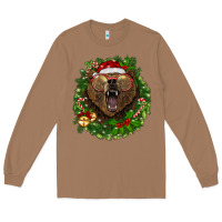 Toasted Coconut christmas bear  wreath Long Sleeve Tee - BarkalooDesign