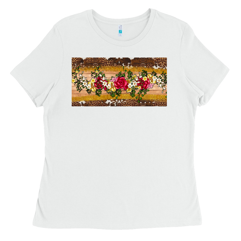 Western  Leopardfloral Licanse Plate Ladies Tee by Artiststas | Teevron