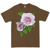Cacao Silver Lining Rose Premium Tee - LillyAllenDesigns