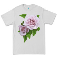 Dove Grey Silver Lining Rose Premium Tee - LillyAllenDesigns