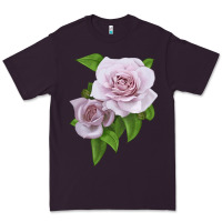 Plum Silver Lining Rose Premium Tee - LillyAllenDesigns