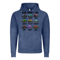 Vintage Denim god says i am Vintage Hoodie - MaliasSmallBusiness