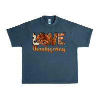 Midnight Navy love thanksgiving with turkey bbs Urban Heavy Tee - BundleAndBundleShop