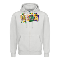 Dove Grey nola cake mardi gras Zipper Hoodie - CowGirlArtShop