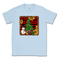 Dusty Blue snowman trees coaster Classic Tee - JahusDesignShop