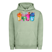 Pigment Oil Green Easter Coffee Urban Hoodie - CowhideDigitalArt