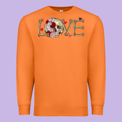 Skull Love Valentine's Day Premium Sweatshirt Designed By Fadigitalartstudio