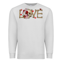 Dove Grey Skull love Valentine's Day Premium Sweatshirt - FaDigitalArtStudio