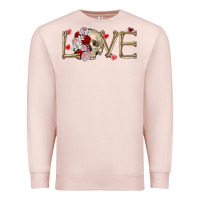 Pale Pink Skull love Valentine's Day Premium Sweatshirt - FaDigitalArtStudio