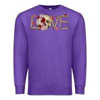 Purple Skull love Valentine's Day Premium Sweatshirt - FaDigitalArtStudio