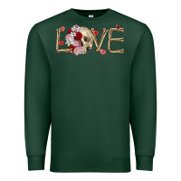 Sports Green Skull love Valentine's Day Premium Sweatshirt - FaDigitalArtStudio