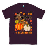 Plum fall for jesus he never leaves Classic Tee - MaliasSmallBusiness