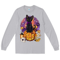 Moon Dust halloween black cat pumpkin Long Sleeve Tee - BarkalooDesign