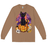 Toasted Coconut halloween black cat pumpkin Long Sleeve Tee - BarkalooDesign