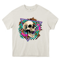 Cream race skull Heavy Core Tee - AdoDesignShop