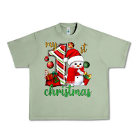 Oil Green my 1 st christmas with cute snowman bbs Urban Heavy Tee - BundleAndBundleShop