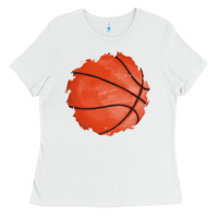 White basketball patch Ladies Tee - AdoDesignShop