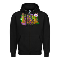 Black mardi gras love nurse Zipper Hoodie - CowGirlArtShop