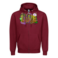 Burgundy mardi gras love nurse Zipper Hoodie - CowGirlArtShop