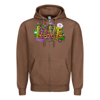 Chestnut mardi gras love nurse Zipper Hoodie - CowGirlArtShop