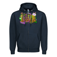 Navy mardi gras love nurse Zipper Hoodie - CowGirlArtShop