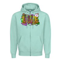 Seafoam mardi gras love nurse Zipper Hoodie - CowGirlArtShop