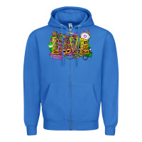 True Royal mardi gras love nurse Zipper Hoodie - CowGirlArtShop