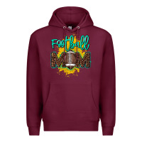 Burgundy Football Mom mother's day Premium Hoodie - HowdyJamesFarm