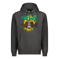Charcoal Heather Football Mom mother's day Premium Hoodie - HowdyJamesFarm