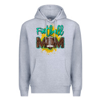 Heather Grey Football Mom mother's day Premium Hoodie - HowdyJamesFarm