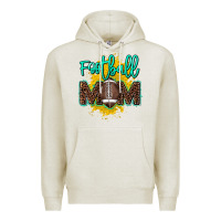 Oatmeal Heather Football Mom mother's day Premium Hoodie - HowdyJamesFarm