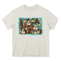 Cream tribe tent western background Heavy Core Tee - AdoDesignShop