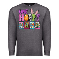 Charcoal Heather Easter Day One hoppy mama Premium Sweatshirt - OliviaCreatesArt