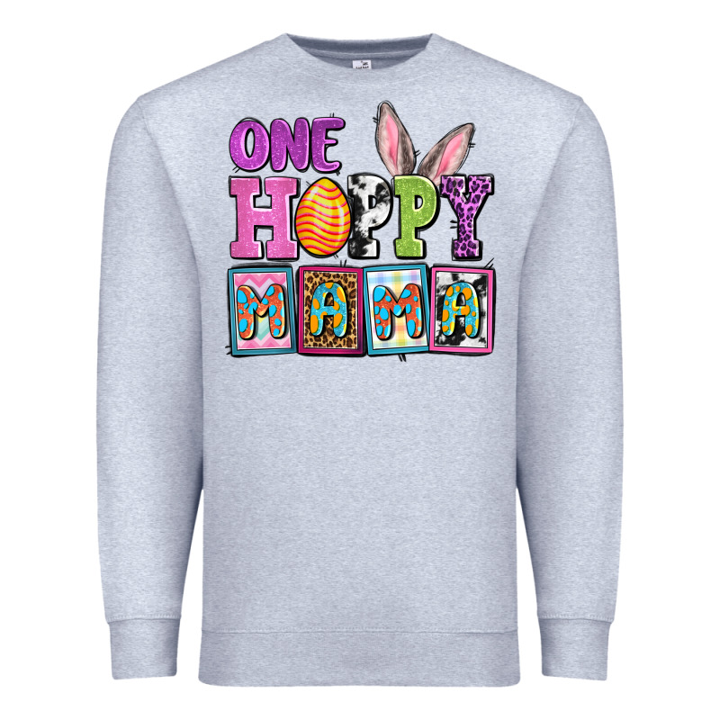 Easter Day One Hoppy Mama Premium Sweatshirt by OliviaCreatesArt | Teevron