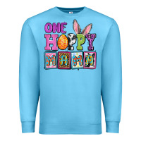 Ocean Blue Easter Day One hoppy mama Premium Sweatshirt - OliviaCreatesArt
