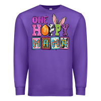 Purple Easter Day One hoppy mama Premium Sweatshirt - OliviaCreatesArt