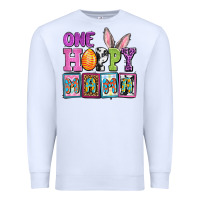 White Easter Day One hoppy mama Premium Sweatshirt - OliviaCreatesArt