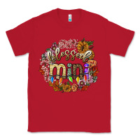 Red blessed mini Classic Tee - SublimationCraftShop