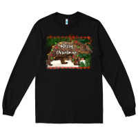 Black merry christmas bear Long Sleeve Tee - BarkalooDesign