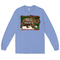 Colony Blue merry christmas bear Long Sleeve Tee - BarkalooDesign