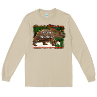 Mushroom merry christmas bear Long Sleeve Tee - BarkalooDesign