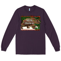 Plum merry christmas bear Long Sleeve Tee - BarkalooDesign